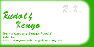 rudolf kenyo business card